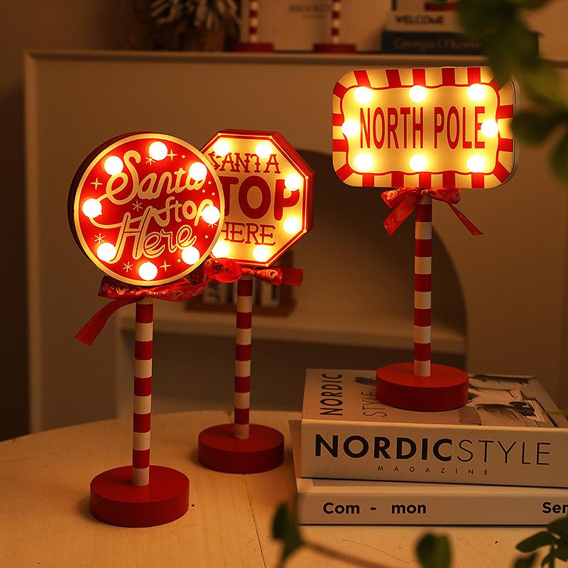 

Новогодний декор Noel Decoration 2023 Merry Christmas Stop Letter деревянные вывески ночник Navidad подарок Рождественский подарок