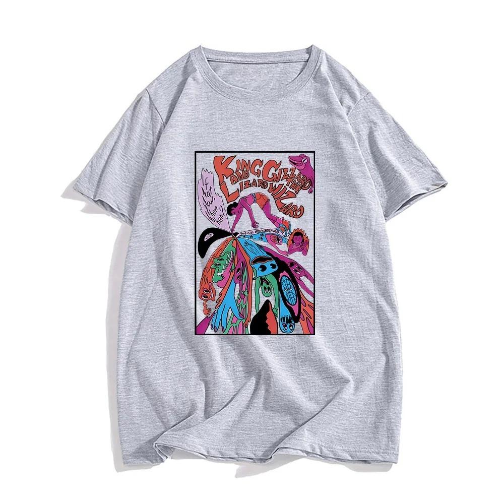 King Gizzard The Lizard Wizard Tshirts Unisex High Quality Unisexga Printing T Shirts Aesthetic Tshirts Cotton Sense of Design