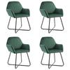 Day and Night - Day and Night Dining Chairs 4 Units Green Velvet