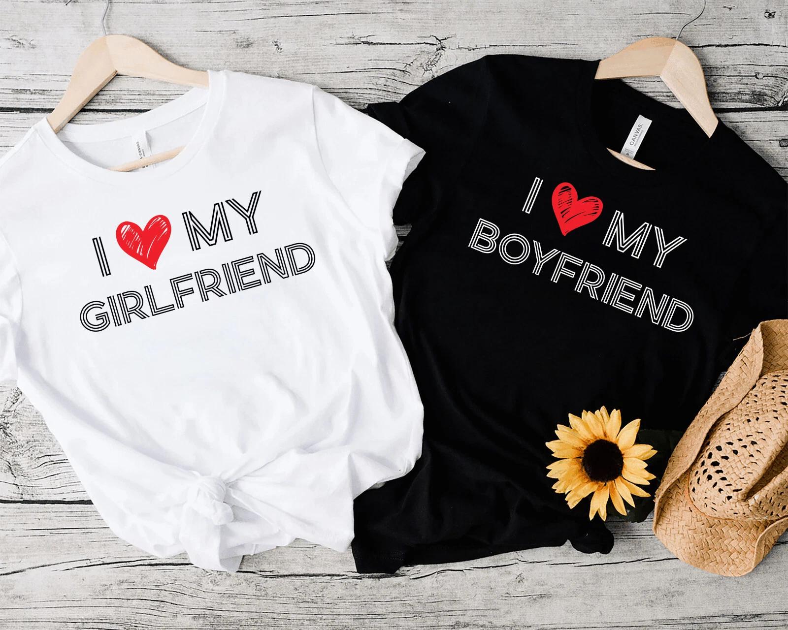 valentines day couple custom t-shirt, i love my girlfriend, i love my boyfriend 3XL