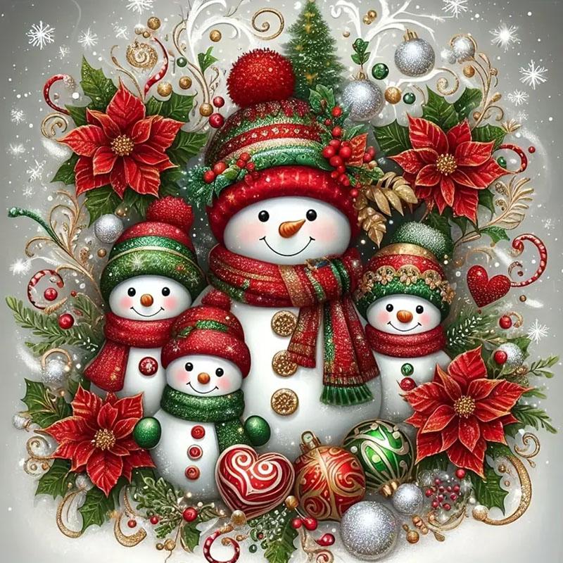 

Різдвяний Набір для Алмазної Вишивки Сніговик, Набір для Малювання Повними Діамантами для Дорослих, Зроби Сам, Домашній Декор, Дорослий, Безрамковий Рукоділля 20*20cm