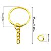 100pcs 1inch Keychain Rings Golden Split Round Key Ring with Chain and Open Jump Rings DIY Keychain Making Crafts Keychains with Chain and Jump Rings