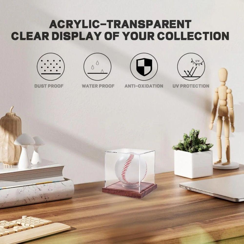 Transparent Baseball Box Quality Acrylic Baseball Holder Baseball Display Case  Golf Tennis Ball