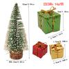 Christmas decorations are really mini Christmas tree tabletop atmosphere ornaments dipped in white cedar pine needles Christmas tree