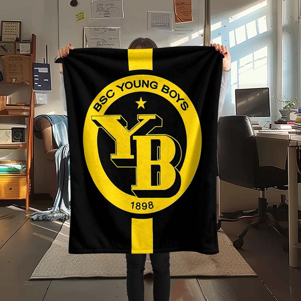1pz Coperta in Flanella BSC Young Print, Alta Qualità per Tutte le Stagioni, Decorazione per la Casa, Calore e Comfort, Perfetta per Regali di Natale