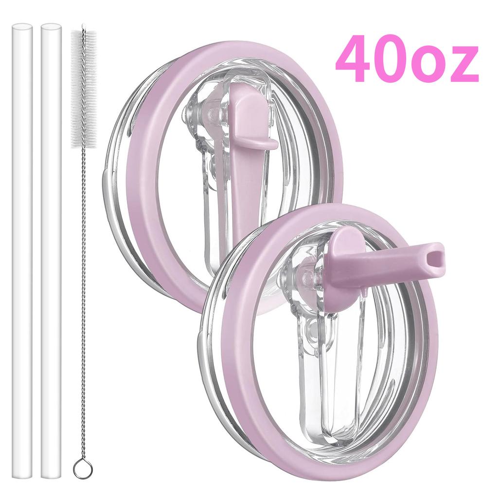 2er-Pack 30/40 oz Becher Abnehmbarer Klappdeckel mit Strohhalm Ersatz Passend für Tasse, Auslaufsicherer Klappdeckel für Becherzubehör