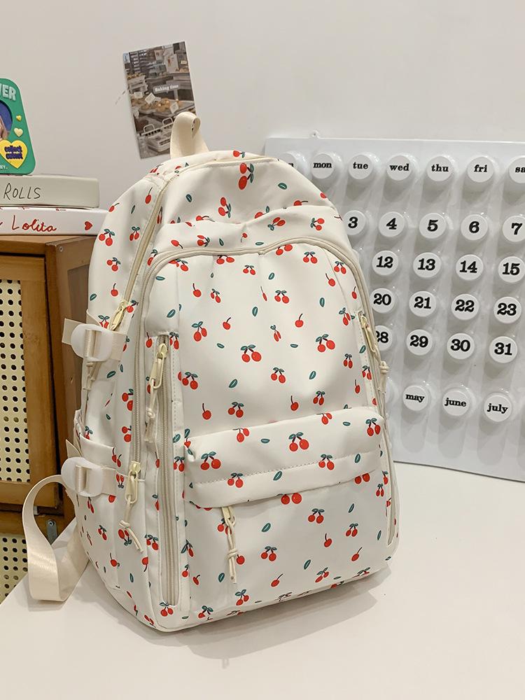 Kwiatowy Słodki Plecak dla Kobiet: Duża pojemność, idealny do szkoły - Odpowiedni dla uczniów gimnazjów i szkół podstawowych