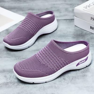 Unisex Shoes Summer New Half Slippers Soft Sole One Pedal Lazy Shoes Mesh Casual Shoes Breathable Light Mouth Shoes