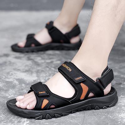 Herrensandalen in Übergröße Sommer neue trendige Studenten-Jugend-Freizeit-Strandschuhe Herren-Slipper trendig