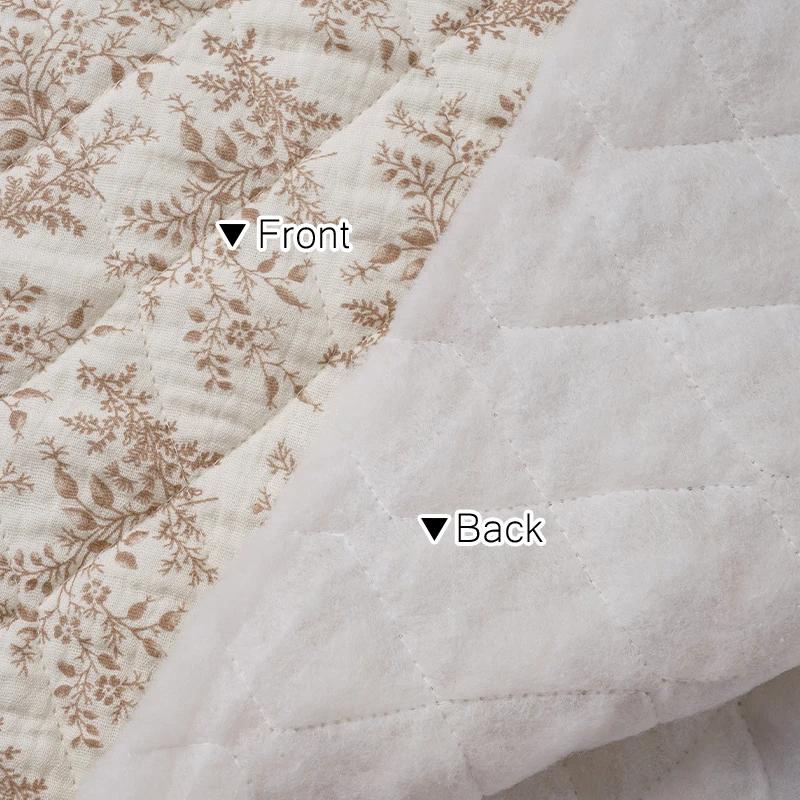 0.5m/1m/2m Pure Cotton Double-layer Crepe Thickened Quilted Cotton Fabric for Winter Coat Children's Clothing DIY Sewing Fabrics