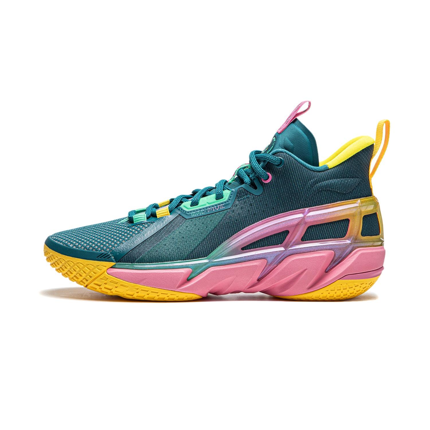 Li-Ning BadFive 4 Green Pink Yellow Men s ABFU015-10 EU 42⅓