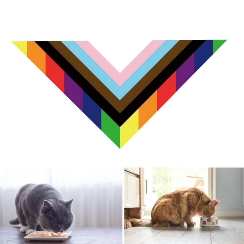 Colorful Scarf for Pet Neck Decorations Colorful Love Wins Triangular Towel Dog Scarf Pet Neckerchief Scarf