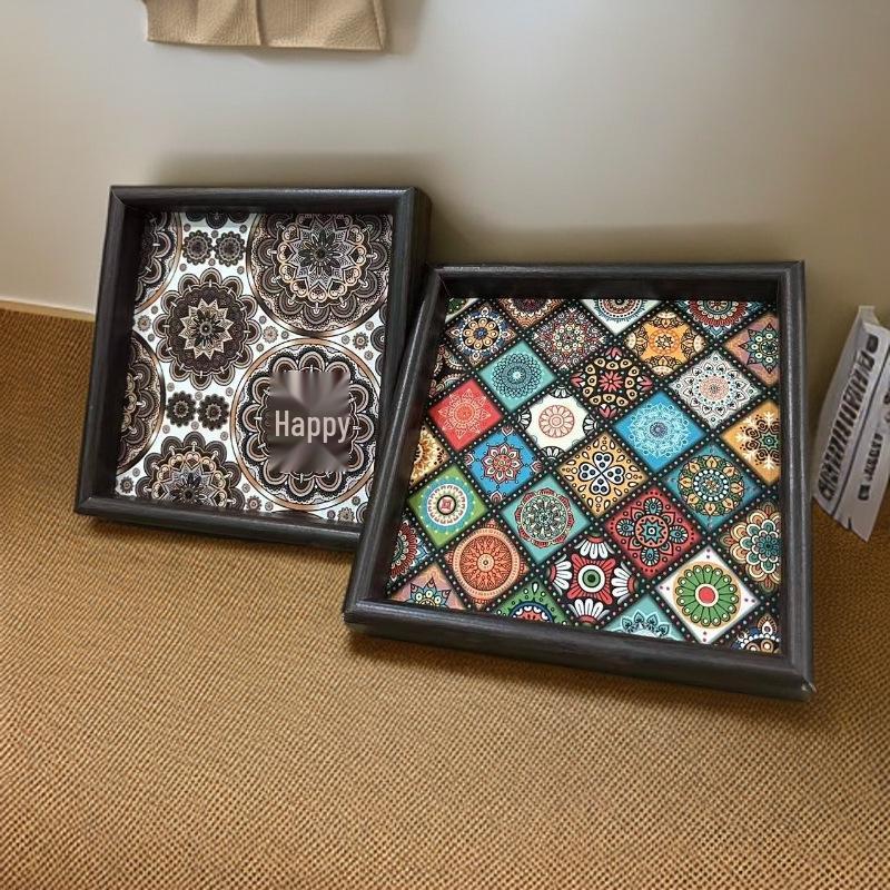 Luxury Woven Leather Rectangular Tray - Decorative Fruit, Jewelry & Entryway Storage