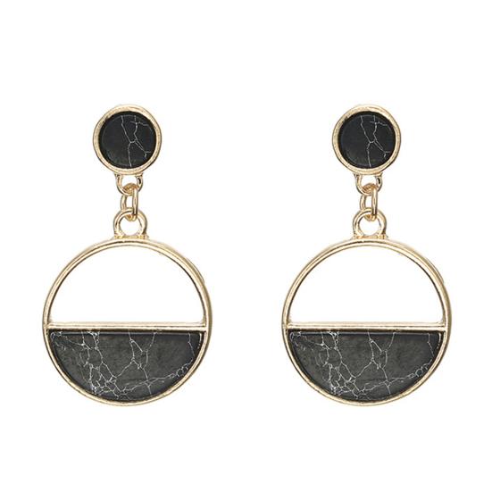 

Женские серьги-гвоздики с мраморным зерном, круглые геометрические висячие серьги-гвоздики, подарок для ювелирных изделий