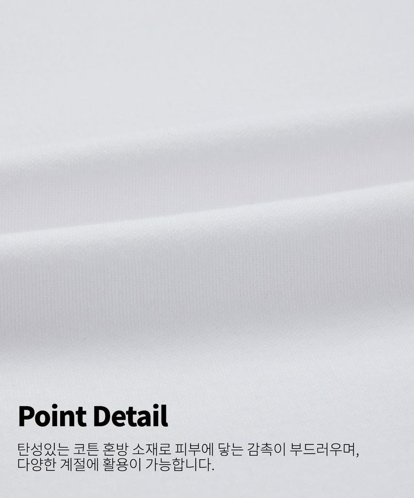 TOPBOY Premium Cotton Oversized Crew Neck 3/4 Sleeve T-Shirt White