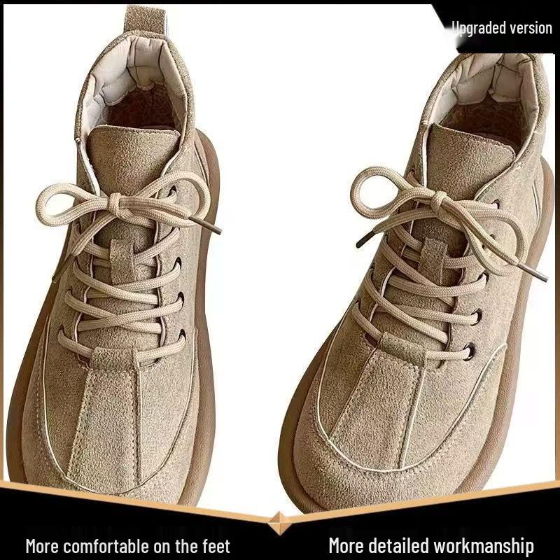 Women's Flat Ankle Boots: Mori Style, British Martin, Velvet Lined, Autumn 2025 Collection