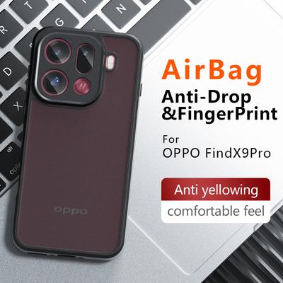 Для OPPO Find X9 Pro X9 Чехол Противоударный Матовый на ощупь кожи Матовый ПК+ТПУ Защита от отпечатков пальцев Прозрачная крышка для Find X 9