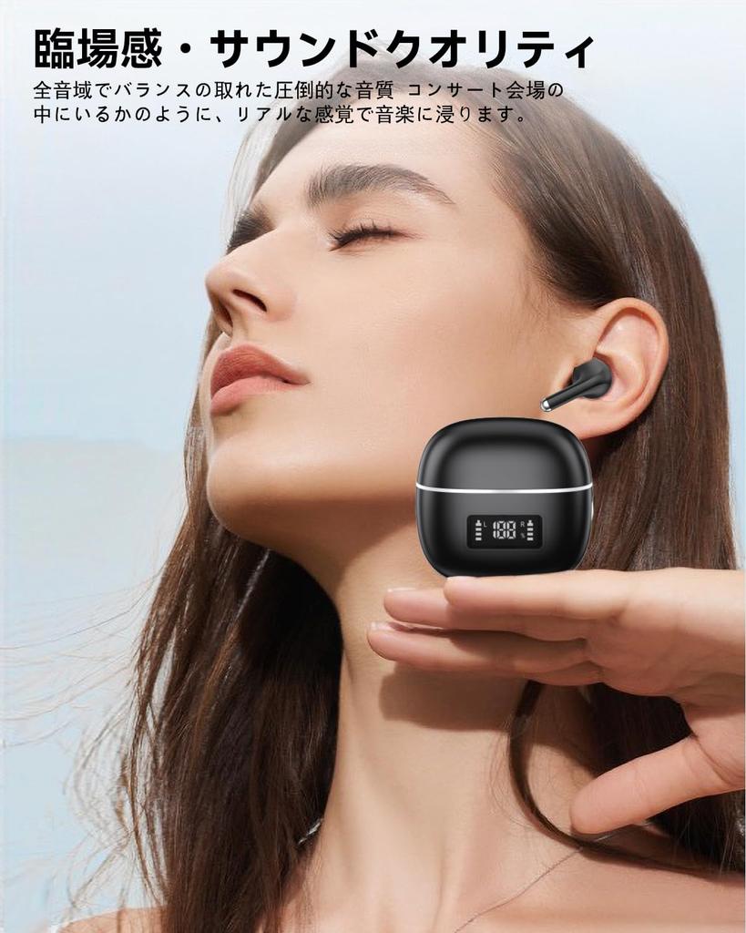 Bluetooth Wireless IPX7 Up To 60 Hours of 2025 Latest Bluetooth Full Range HIFI Sound Low Latency Instant Single or for Web and Compatible with iPhone