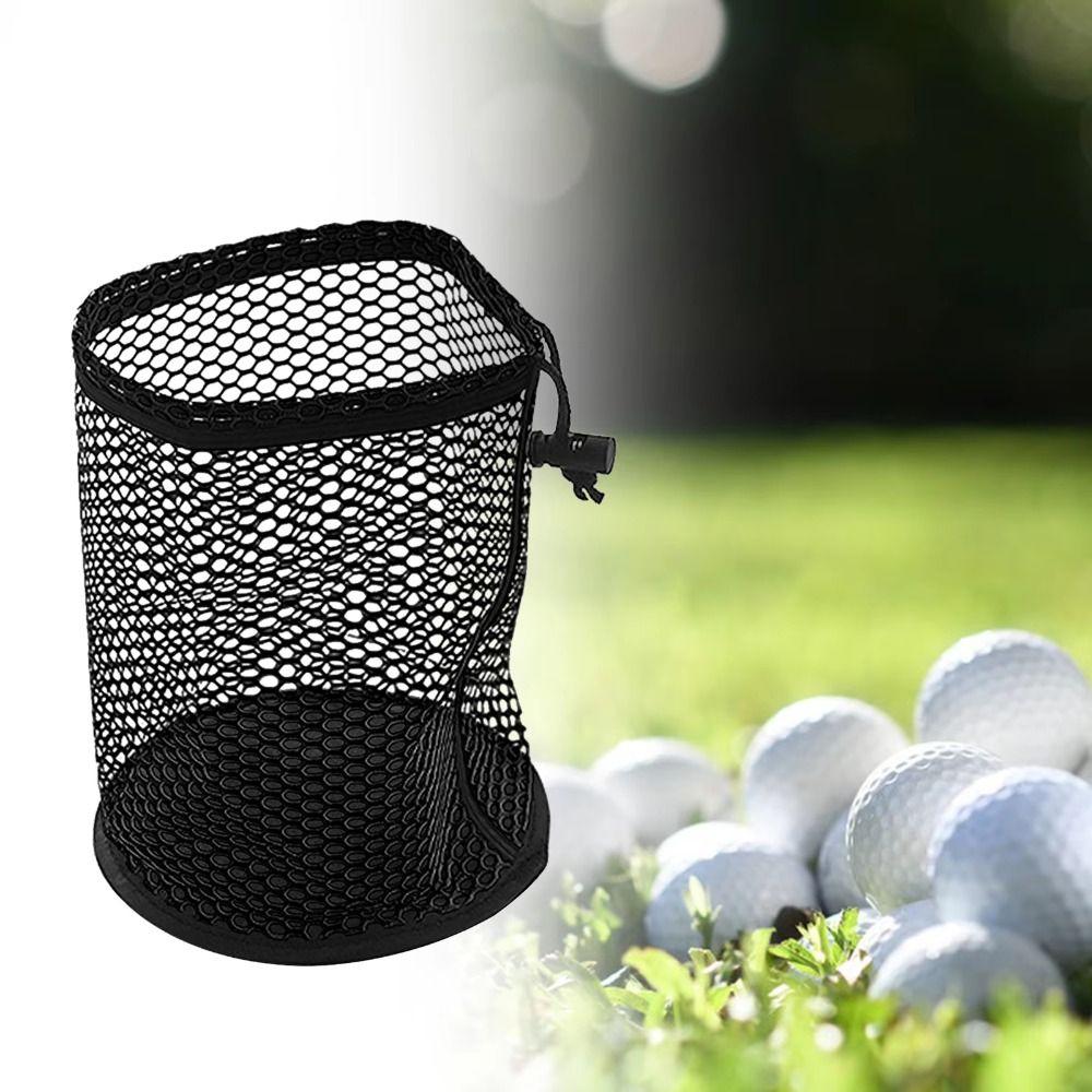 Nylon Material Golf Ball Organizer Drawstring Pouch Golf Ball Mesh Bag  Golf Accessories