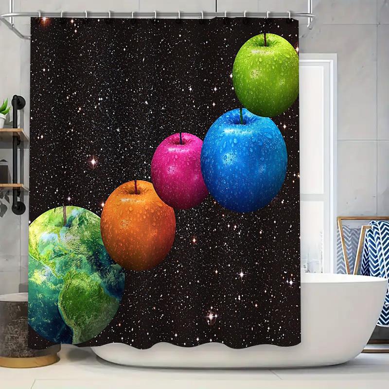 

Galaxy Planet Shower Curtain Space Nebula Universe Celestial Decor Bathroom Set Modern Art Home W60H190(CM)-1 Pcs