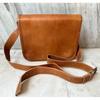 Genuine Premium Leather Full Flap Crossbody Unisex Messenger Bag.
