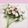 Artificial Eustoma Silk Flower Bouquet For Wedding Decor Home Styling Photography Prop