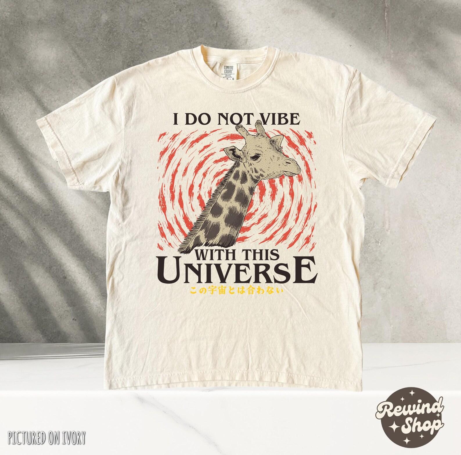 Do Not Vibe Giraffe Comfort Colors Tshirt, Funny Giraffe Japanese T-Shirt, Funny Animal Shirt, Weird Shirt, Graphic Tees, Unique Shirts 3XL