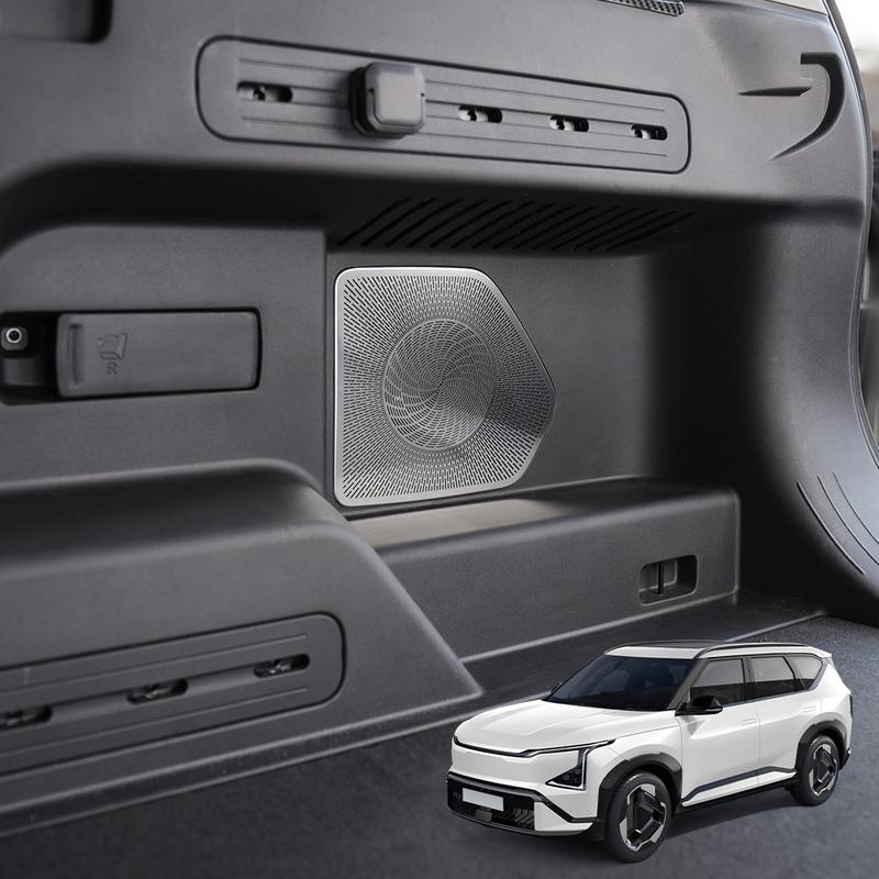For Kia EV5 2024 2025 2026 Tuning 2PCS Stainless Steel Car Tweeter Door Speaker Cover Third Row Speaker Trim Accessories LHD