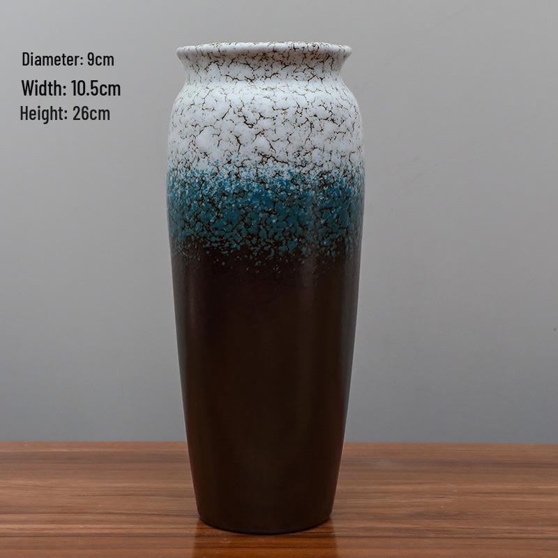 European Minimalist Ceramic Floor Vase for Living Room - Ikebana & Dried Flowers