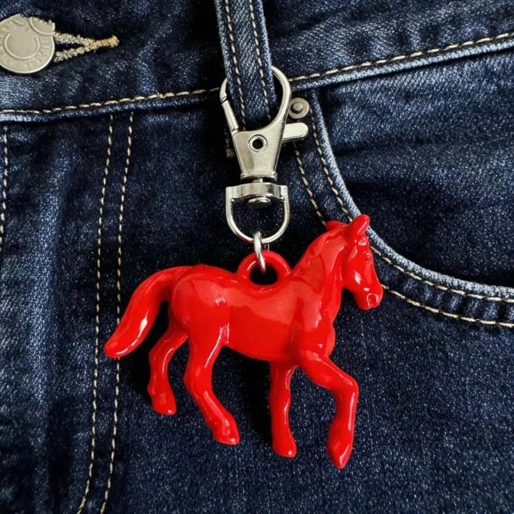 Mini Animal Key Ring Creative Car Key Chain Zodiac Horse Keychain Backpack Decoration