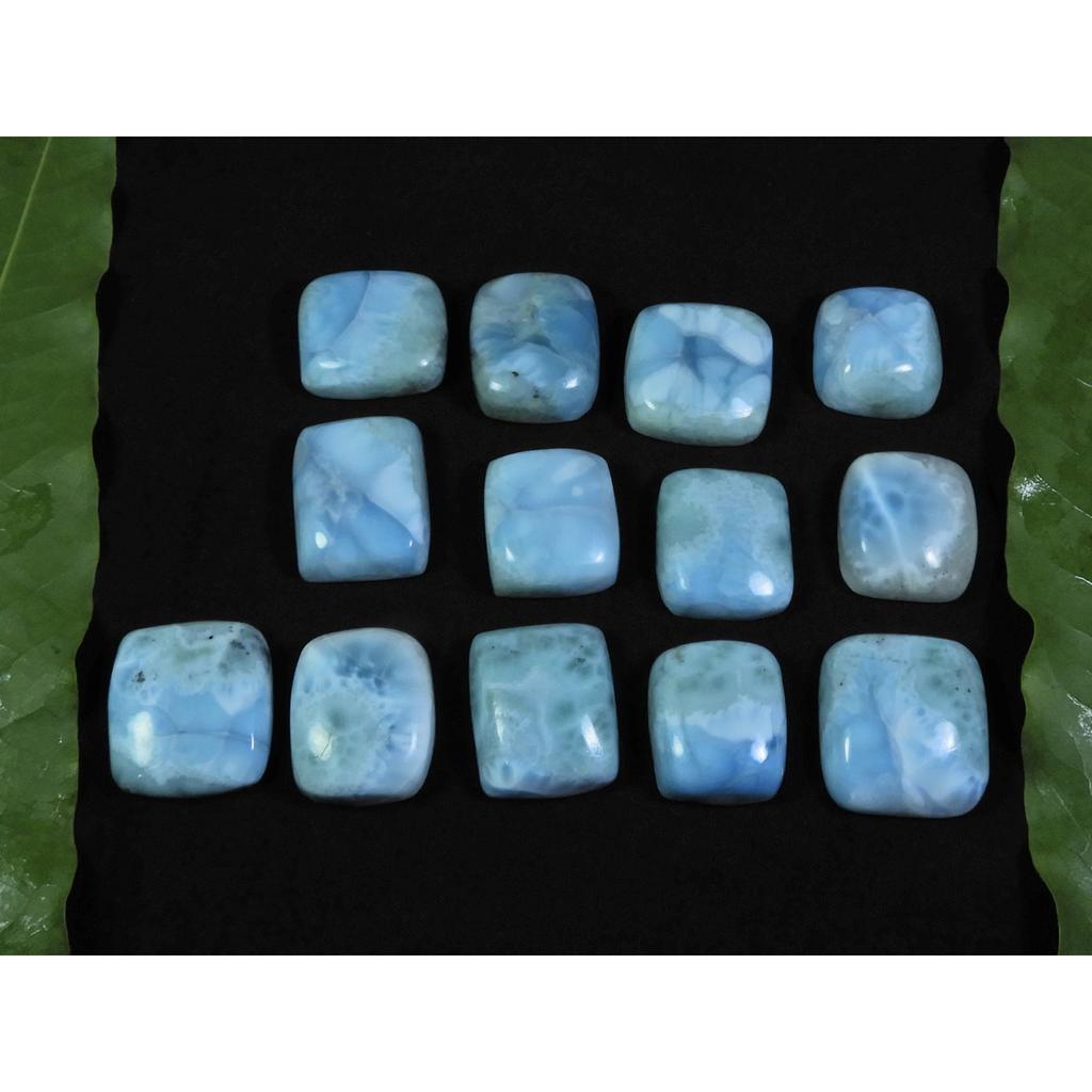 14X15-17X19MM Natural Larimar Pectolite Octagon Cabochon Gemstone 13Pcs Lot C-46