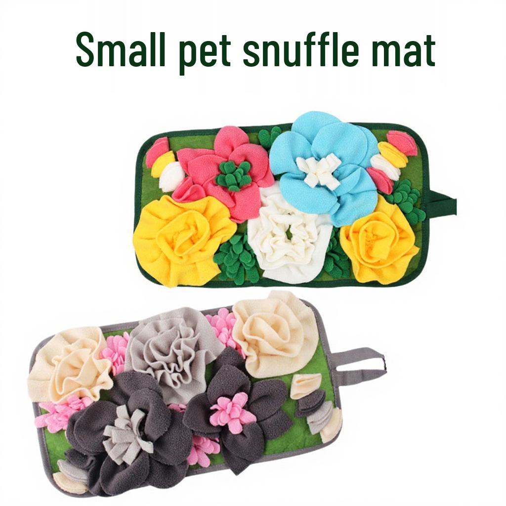 Rectangular Garden-Style Foraging and Slow Feeding Mat for Rabbits, Hamsters, and Birds.