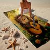 Autumnal Hedgehog Family Beach Towel, Super Soft Microfiber, Gift for Her/Him, Birthday, for Pool, Beach, Travel, Home Decor Fan Gifts