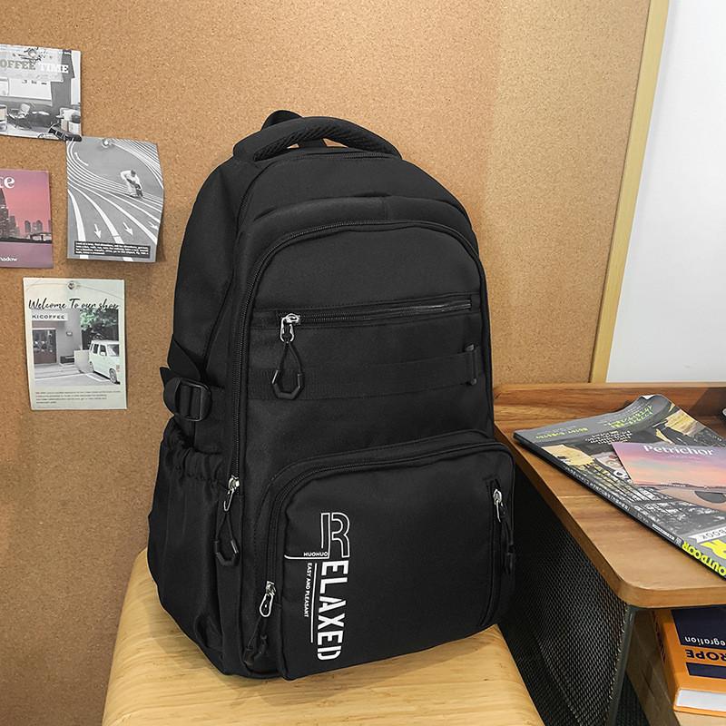 Unisex Casual Backpack With Letter Pattern And Large Capacity For Travel School