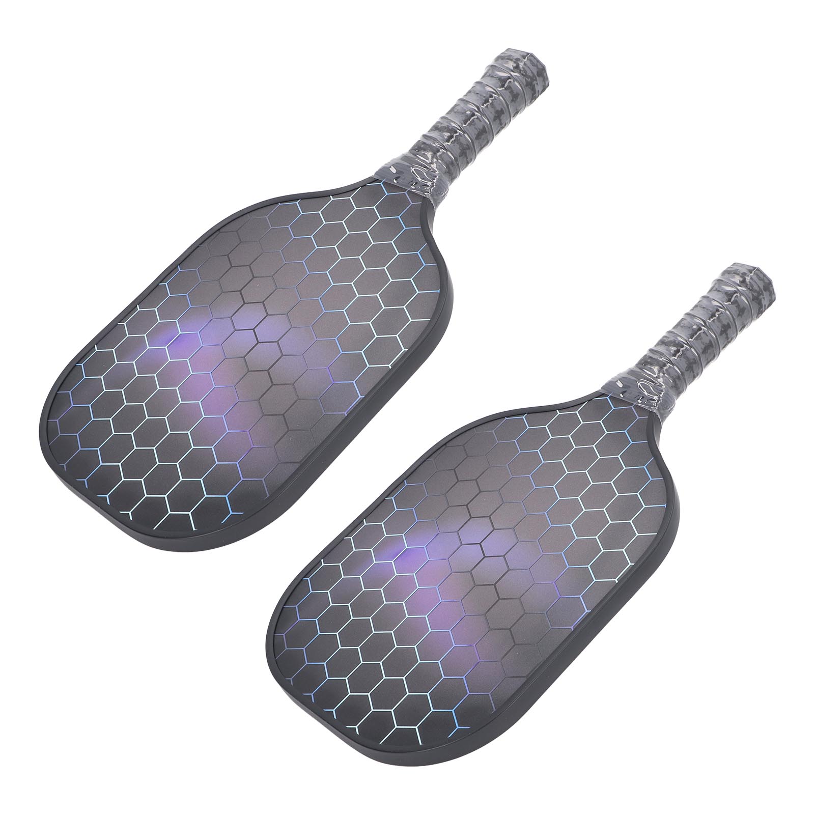 

2PCS Pickleball Paddles Set Fiberglass Lightweight Pickle Ball Rackets with Carry Case for Men Women Beginners Black Bag