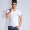 2PCs Slim Fit T-Shirt for Men Short Sleeve V Neck T-Shirt Casual Summer Classic Basic Tee Top