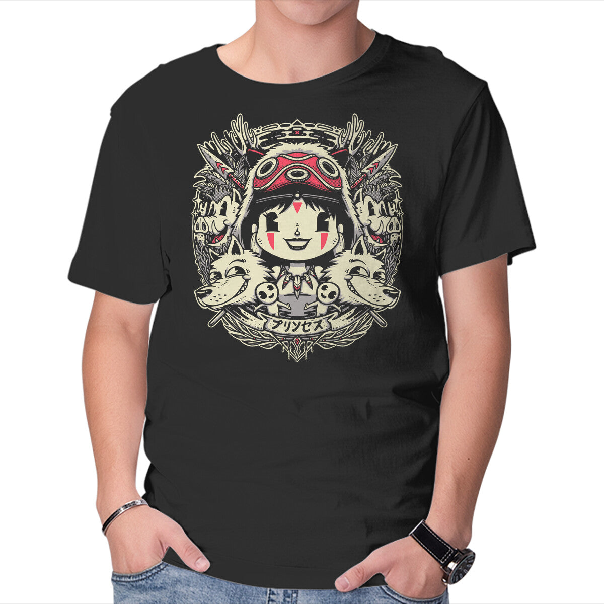 Unisex Crew Neck T-Shirt The Forest Princess Graphic Short Sleeve Casual Tee XS