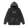Mens Winter Heavyweight Hooded Sweatshirt Washed Vintage Style Fleece Lined Oversized Fit Cotton Blend Streetwear