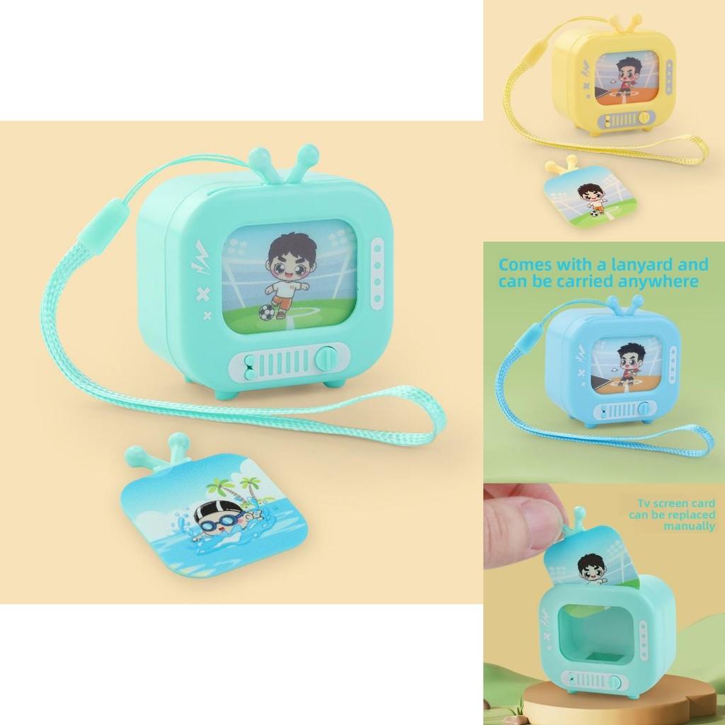 Childrens Cartoon Led Tv Pendant Light Sound Keychain Gift For Boys And Girls
