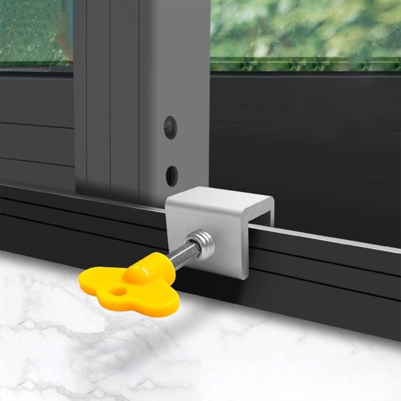 Adjustable Window Opening Limiter Replacement Aluminum Alloys Child Safety Guard Antitheft Window Security Lock