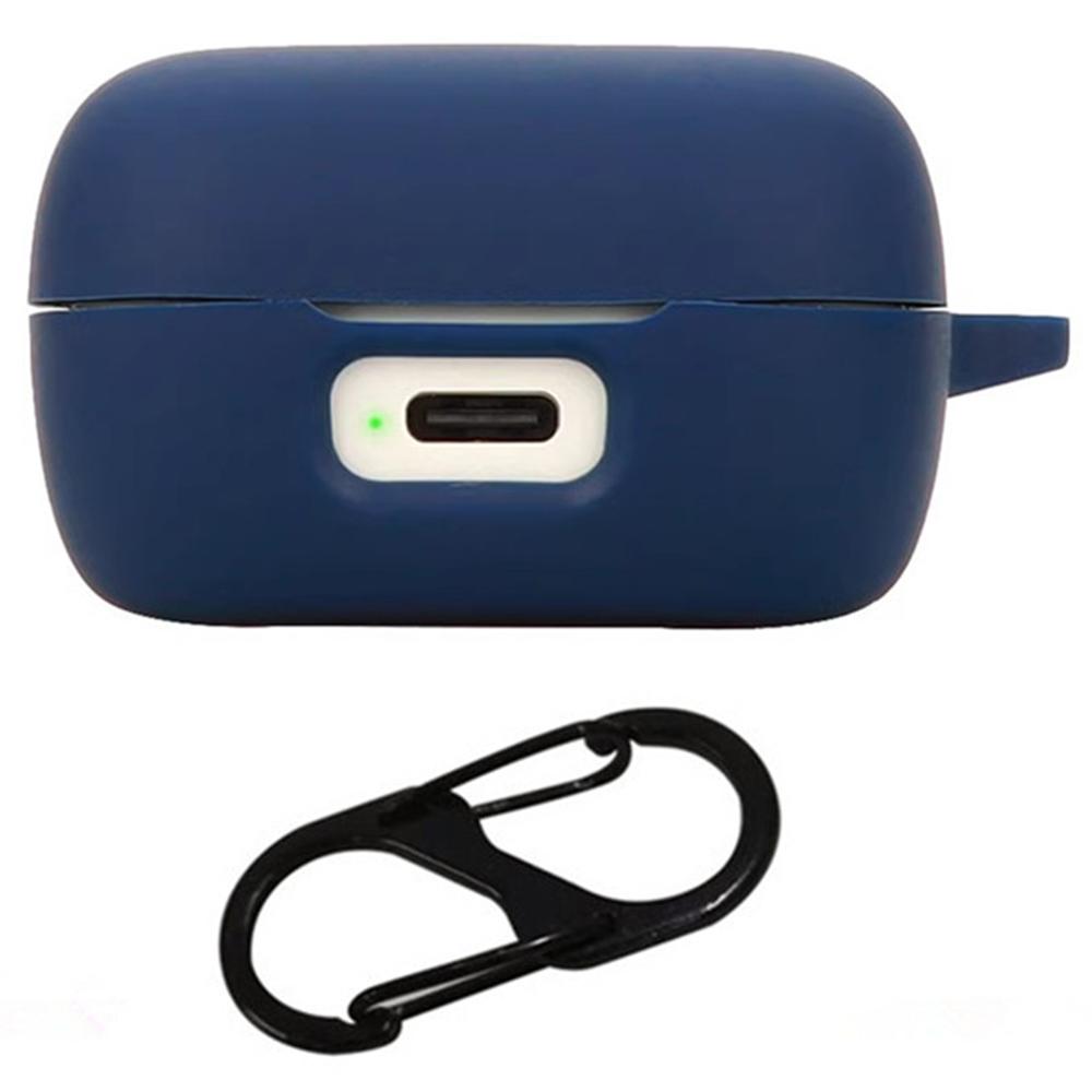 

Для Sennheiser ACCENTUM Силиконовый чехол с защитной пряжкой от потери Чехол для защиты наушников, совместимых с Bluetooth Dark Blue