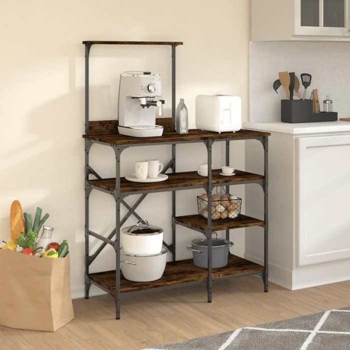 VidaXL Baker's Rack, Shelf with Adjustable Feet, Storage Furniture, Interior Kitchen Organizer for Spices, 845418