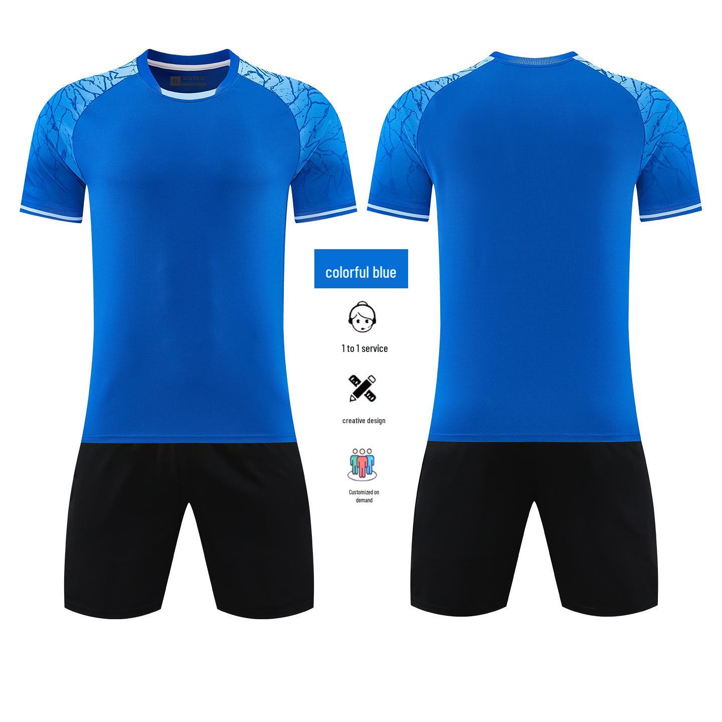 2026 New Style Men s Custom Football Uniforms: High-Quality, Quick-Dry Short Sleeve Training Set In Stock. Medium синий