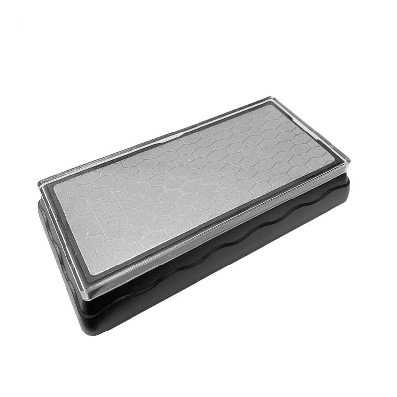Double Sided Kitchen Knife Sharpener Diamond Sharpening Stone Coarse and Fine Grits Sharpen Tools with NonSlip Base