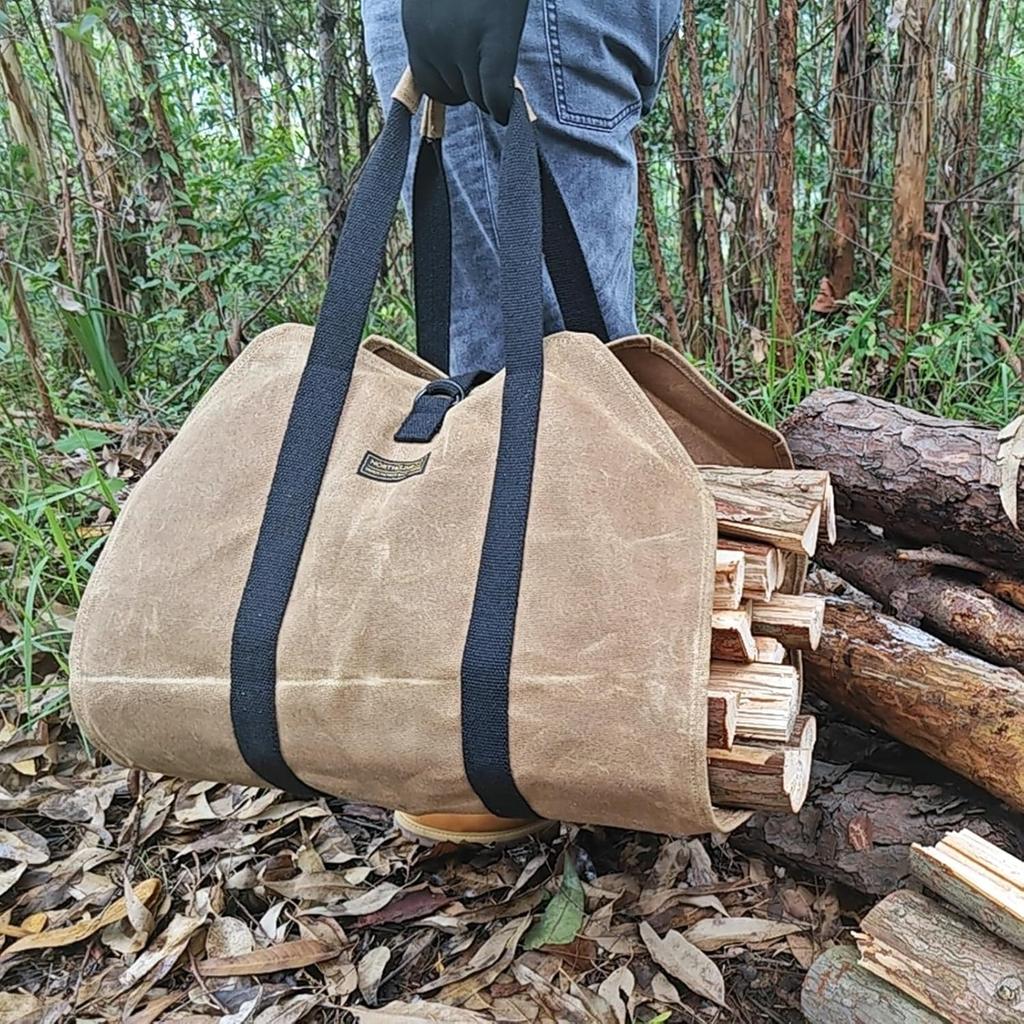 Firewood Carrier, Log Carrier for Firewood, Wood Carrying Bag for Firewood, Firewood Carriers with Handles for Fire Pit, Camping, BBQ Barbecue,