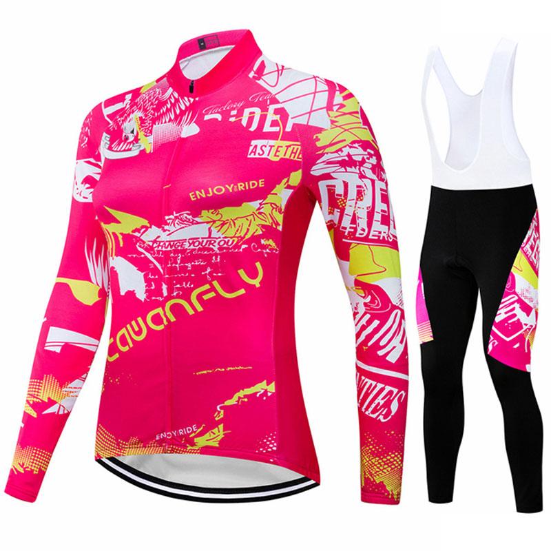 2026 Autumn Breathable Cycling Suit Set  Wear Long-sleeved Road Bike Spring  Quick-drying Breathable Long-sleeved Suit Women Cycling Wear
