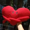 Shaped Heart Red Pillow Plush Toy Cartoon Stuffed Doll Decoration Kids Gift