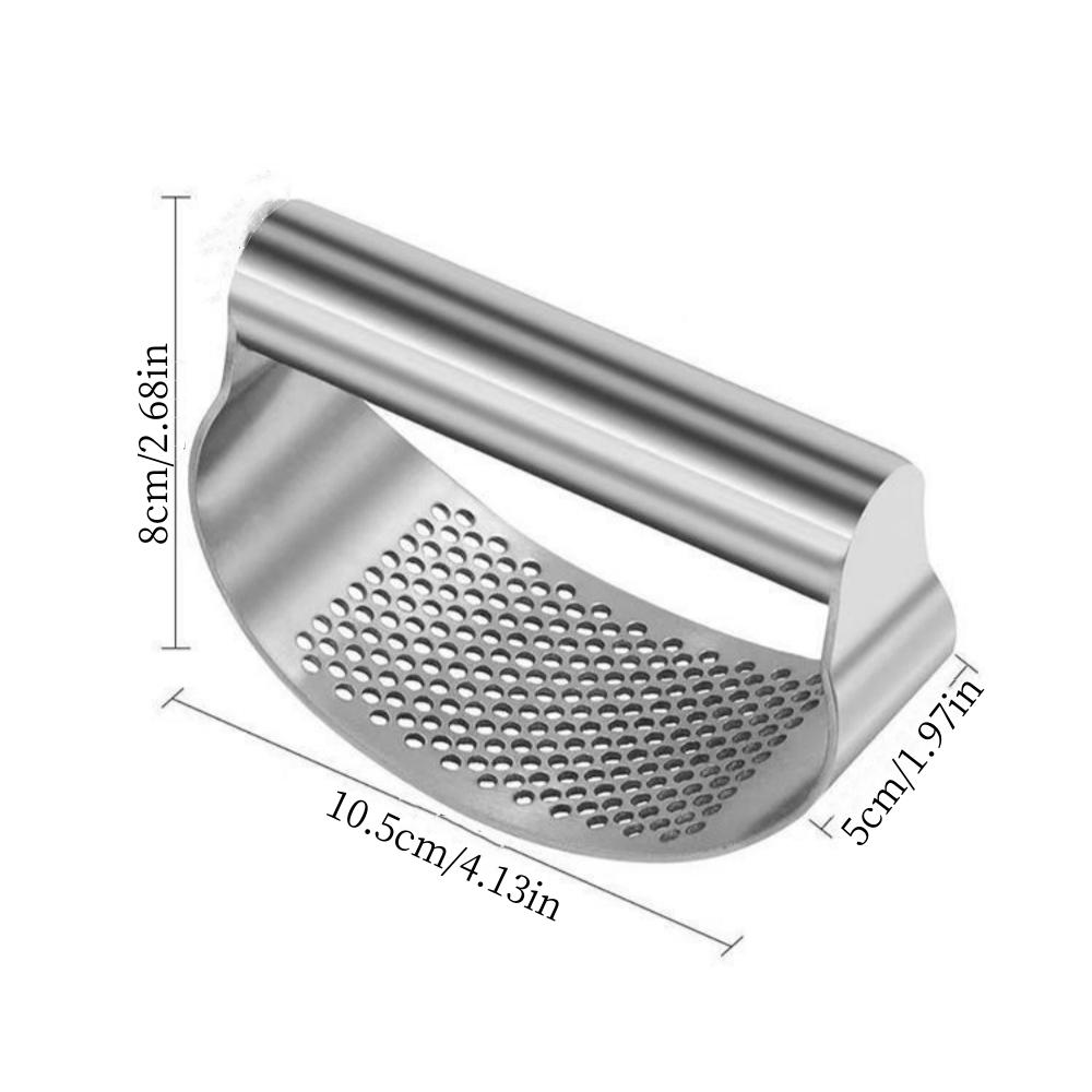 

1pc Stainless steel garlic press, circular handheld garlic press, manual ginger and garlic mash grinder Garlic press, garlic pur