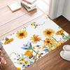 Sonnenblumen Fußmatte Rutschfeste Bodenteppiche Schlafzimmer Küche Badezimmer Türvorleger Polyester Innen Außen Teppiche Heimdeko Teppich