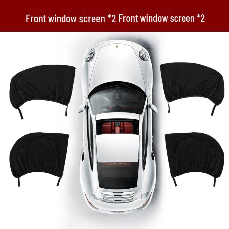 Car Window Sunshade: Zippered Anti-Mosquito, Sun Protection, Heat Insulation, and Blackout Curtain